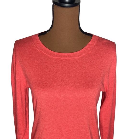 J. Crew Factory Teddie cotton red orange sweater size S - Picture 5 of 11